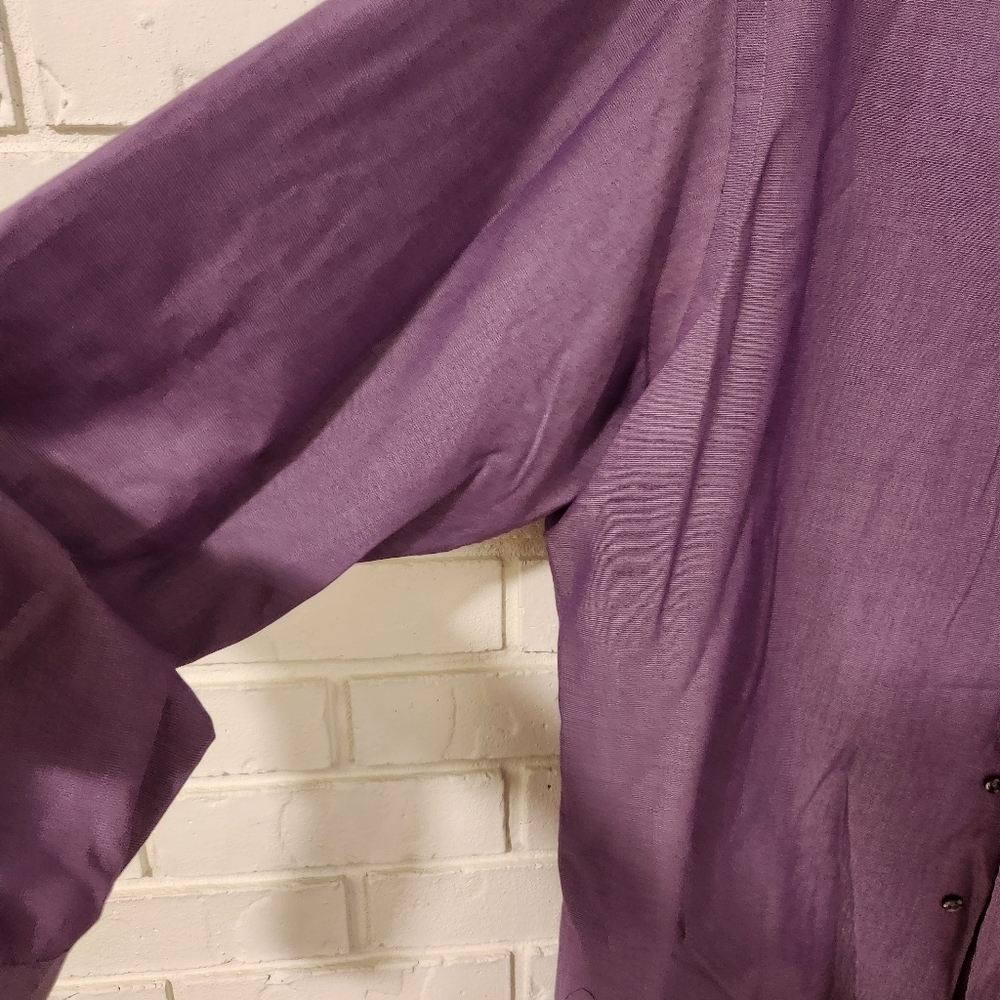 Van Heusen Purple Button Down Shirt - Picture 3 of 7